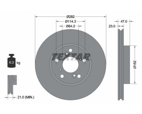 Disque de frein PRO 92227503 Textar