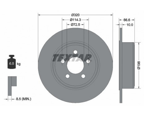 Disque de frein PRO 92234803 Textar