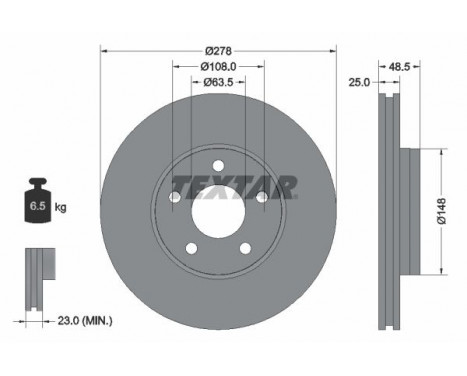 Disque de frein PRO 92237703 Textar