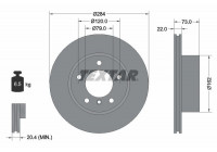 Disque de frein PRO 92238403 Textar