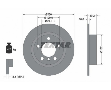 Disque de frein PRO 92238703 Textar