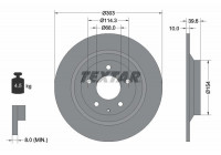 Disque de frein PRO 92242703 Textar