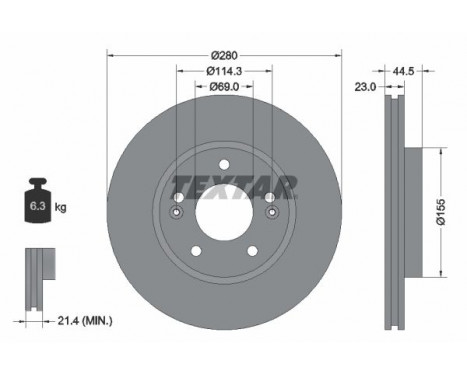 Disque de frein PRO 92243103 Textar