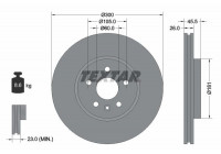 Disque de frein PRO 92243303 Textar