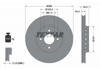 Disque de frein PRO 92254603 Textar