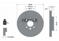 Disque de frein PRO 92255203 Textar