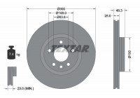 Disque de frein PRO 92255703 Textar