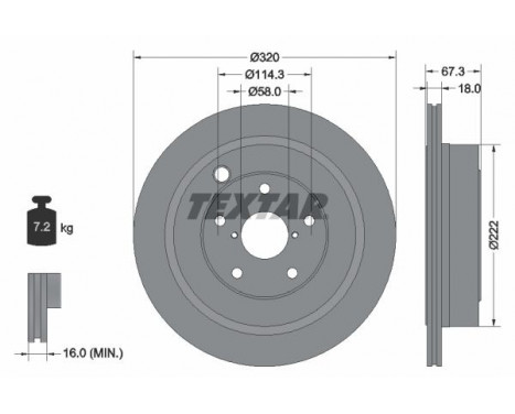 Disque de frein PRO 92255903 Textar