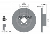 Disque de frein PRO 92256303 Textar