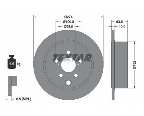 Disque de frein PRO 92262003 Textar