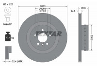 Disque de frein PRO+ 92266625 Textar