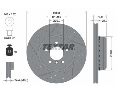 Disque de frein PRO+ 92266925 Textar