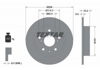 Disque de frein PRO 92268403 Textar