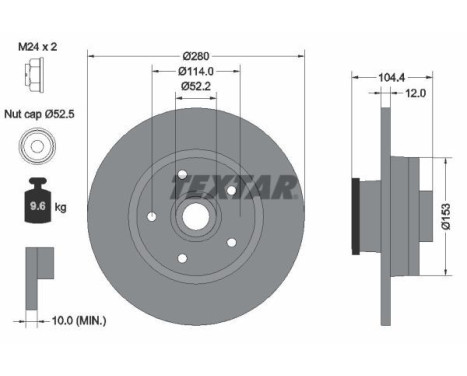 Disque de frein PRO 92268903 Textar