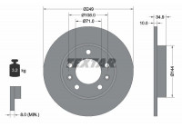 Disque de frein PRO 92269103 Textar
