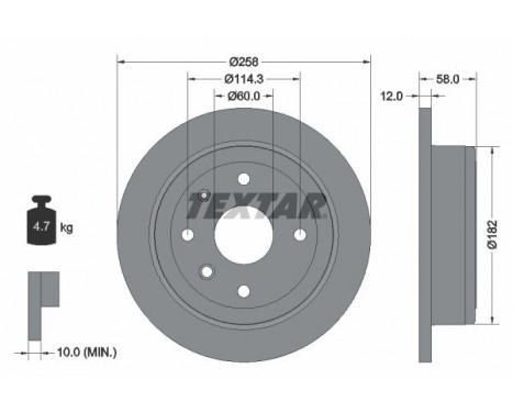 Disque de frein PRO 92269903 Textar