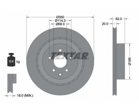 Disque de frein PRO 92270703 Textar