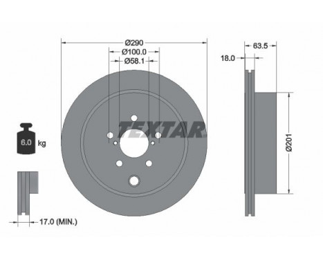 Disque de frein PRO 92270903 Textar