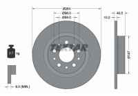 Disque de frein PRO 92271703 Textar