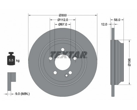 Disque de frein PRO 92272703 Textar