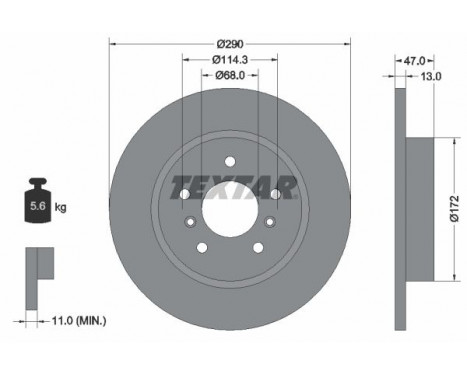 Disque de frein PRO 92274003 Textar