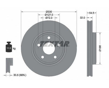Disque de frein PRO 92274803 Textar