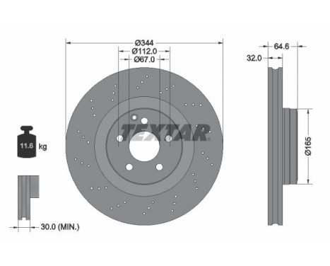 Disque de frein PRO+ 92277605 Textar