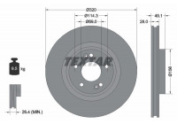 Disque de frein PRO 92281803 Textar