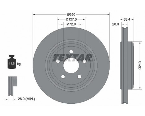 Disque de frein PRO 92282003 Textar