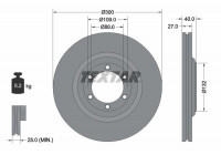 Disque de frein PRO 92282403 Textar