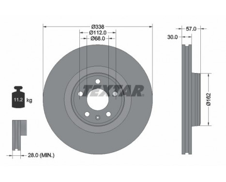 Disque de frein PRO+ 92282605 Textar