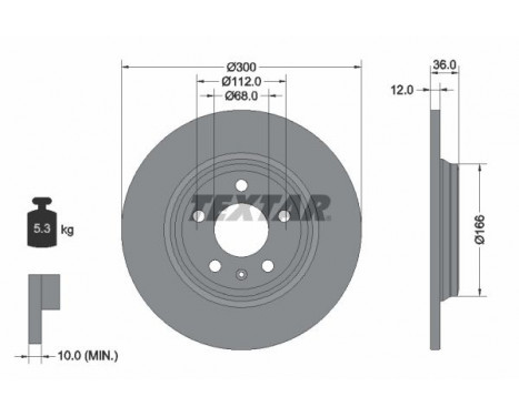 Disque de frein PRO 92282803 Textar