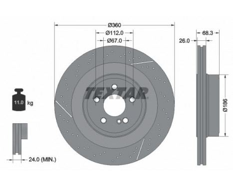 Disque de frein PRO+ 92283805 Textar