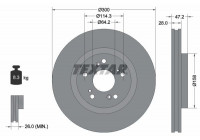 Disque de frein PRO 92284603 Textar