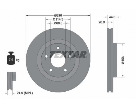 Disque de frein PRO+ 92285905 Textar