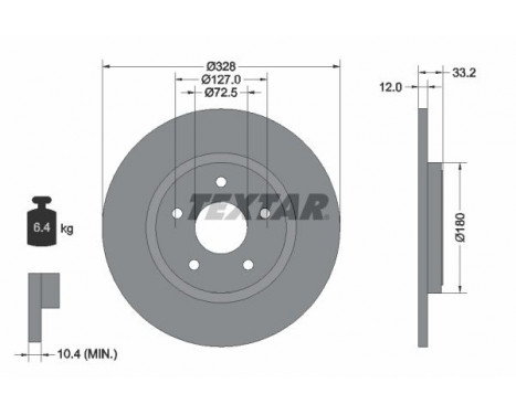 Disque de frein PRO 92286003 Textar