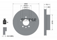 Disque de frein PRO 92288403 Textar