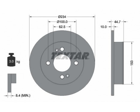 Disque de frein PRO 92291603 Textar