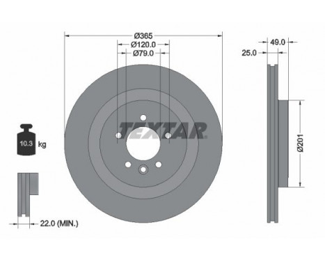 Disque de frein PRO 92293003 Textar