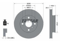 Disque de frein PRO 92294603 Textar