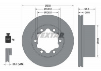 Disque de frein PRO 92295303 Textar