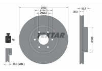 Disque de frein PRO 92296503 Textar