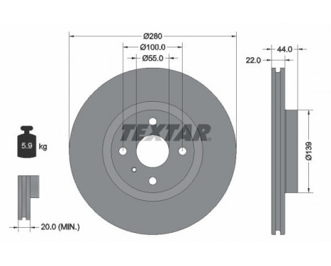 Disque de frein PRO+ 92304205 Textar