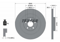 Disque de frein PRO 92304503 Textar