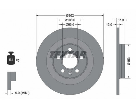 Disque de frein PRO 92304703 Textar