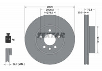 Disque de frein PRO+ 92305905 Textar