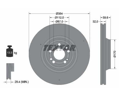 Disque de frein PRO+ 92306005 Textar