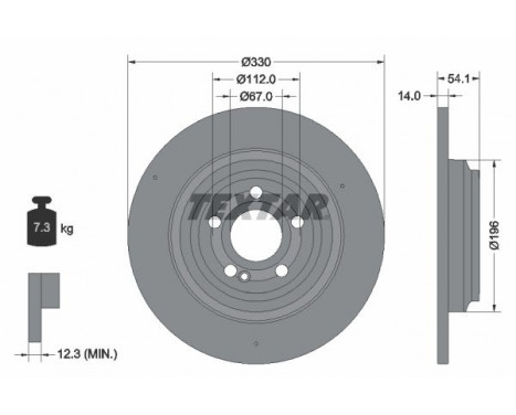 Disque de frein PRO+ 92306905 Textar