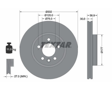 Disque de frein PRO+ 92307705 Textar
