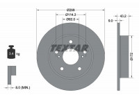 Disque de frein PRO 92308303 Textar